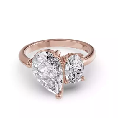 Toi Et Moi Oval & Pear Lab Diamond Ring (4.00 ct. tw.)