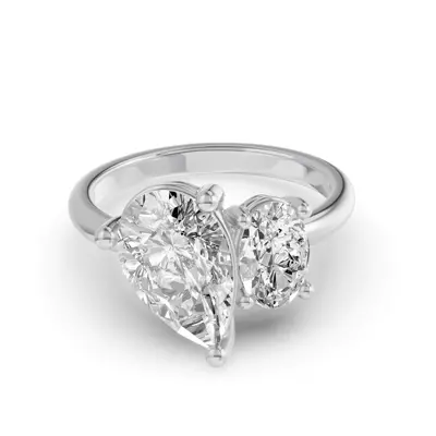 Toi Et Moi Oval & Pear Lab Diamond Ring (4.00 ct. tw.)