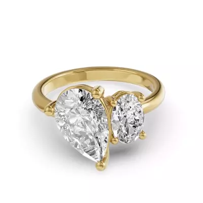 Toi Et Moi Oval & Pear Lab Diamond Ring (4.00 ct. tw.)
