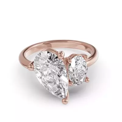 Toi Et Moi Oval & Pear Lab Diamond Ring (5.00 ct. tw.)