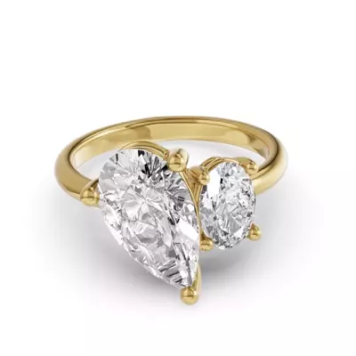 Toi Et Moi Oval & Pear Lab Diamond Ring (5.00 ct. tw.)