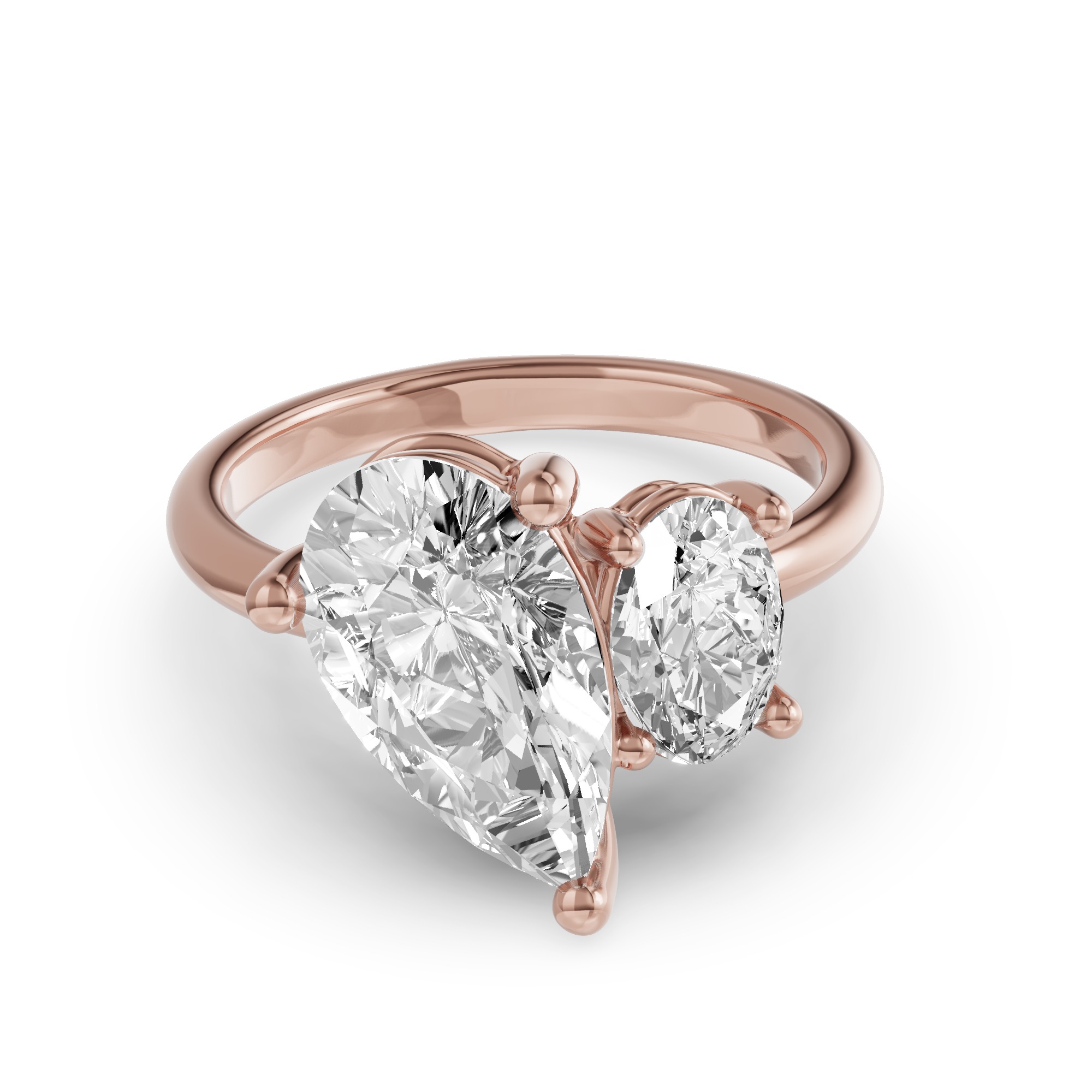 Toi Et Moi Oval & Pear Lab Diamond Ring (5.00 ct. tw.)