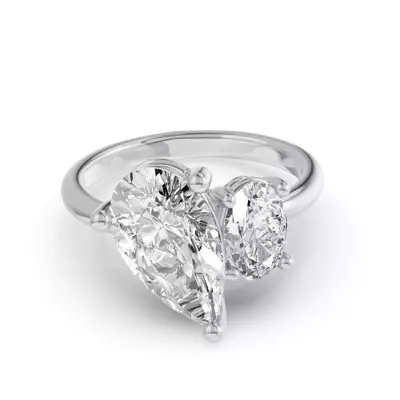 Toi Et Moi Oval & Pear Lab Diamond Ring (5.00 ct. tw.)
