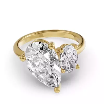 Toi Et Moi Oval & Pear Lab Diamond Ring (6.00 ct. tw.)