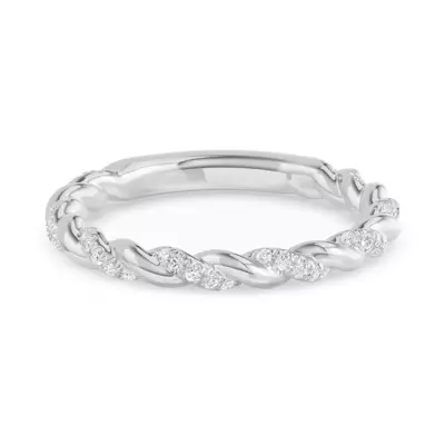 Torza Twisted Pavé Band