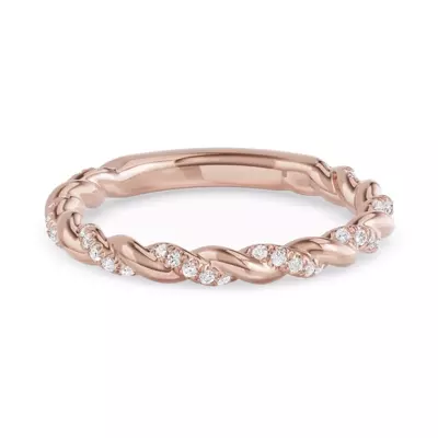 Torza Twisted Pavé Band