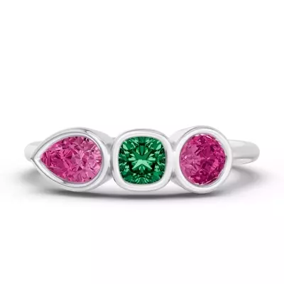 Rosavira Bezel Three-Stone Ring