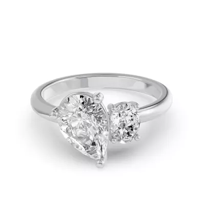 Toi Et Moi Oval & Pear Lab Diamond Ring (2.50 ct. tw.)