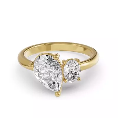 Toi Et Moi Oval & Pear Lab Diamond Ring (2.50 ct. tw.)