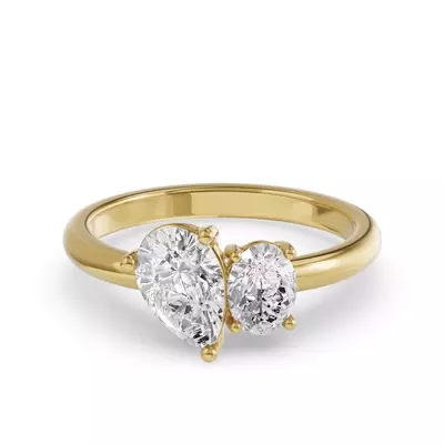Toi Et Moi Oval & Pear Lab Diamond Ring (1.50 ct. tw.)