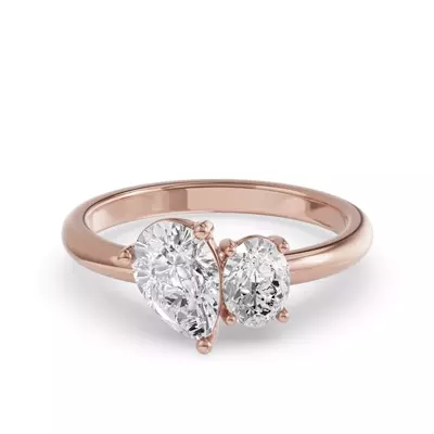 Toi Et Moi Oval & Pear Lab Diamond Ring (1.50 ct. tw.)