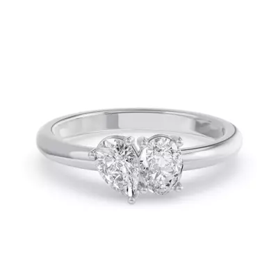 Toi Et Moi Oval & Pear Lab Diamond Ring (1.00 ct. tw.)