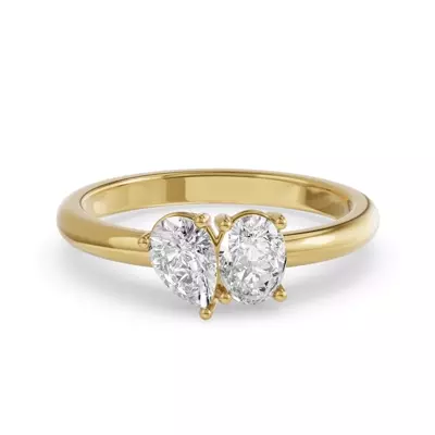 Toi Et Moi Oval & Pear Lab Diamond Ring (1.00 ct. tw.)
