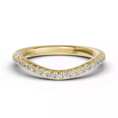 Classic Curved Pavé Band