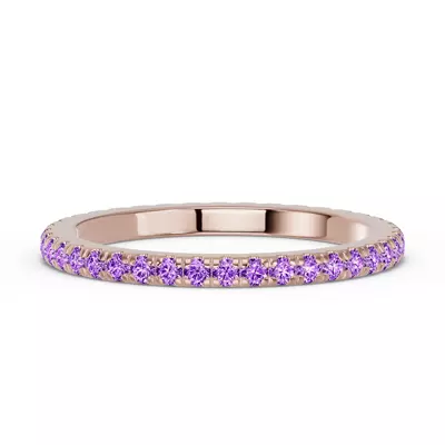 Chroma Amethyst Eternity Band