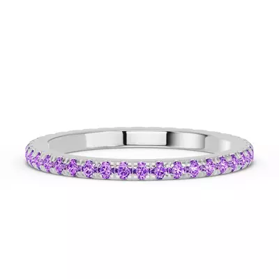 Chroma Amethyst Eternity Band