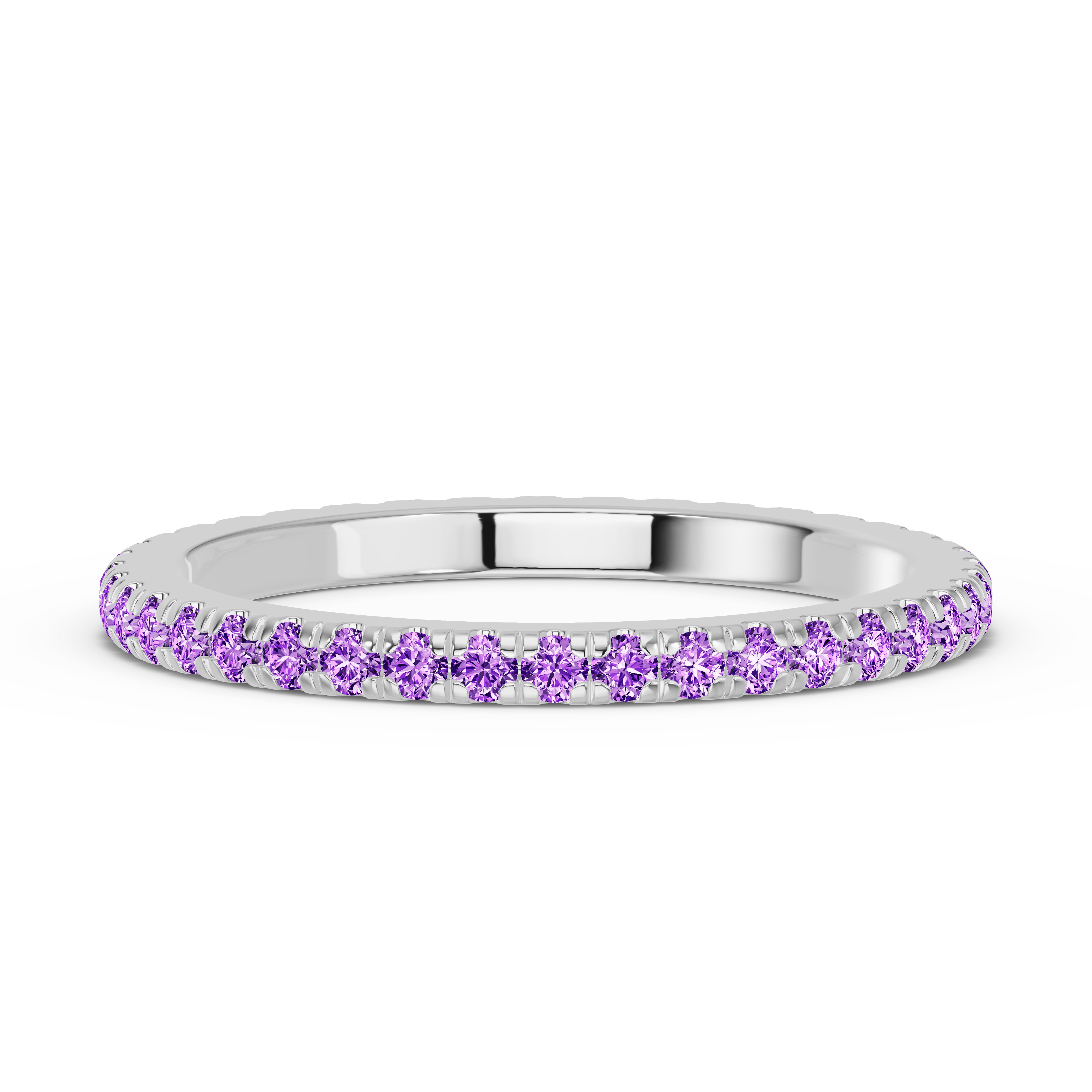 Chroma Amethyst Eternity Band