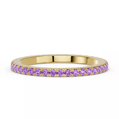 Chroma Amethyst Eternity Band