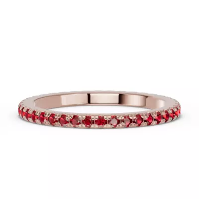 Chroma Garnet Eternity Band