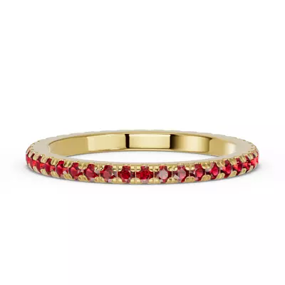 Chroma Garnet Eternity Band