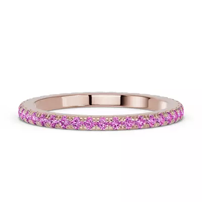 Chroma Pink Sapphire Eternity Band