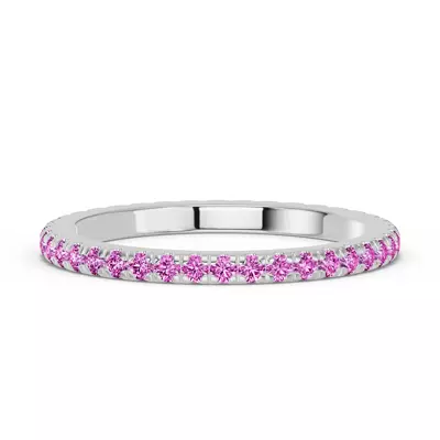 Chroma Pink Sapphire Eternity Band