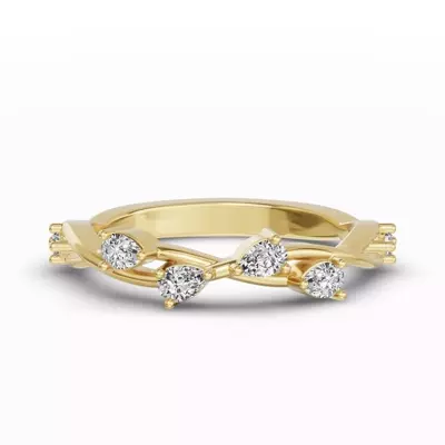 Botanical Twist Diamond Band