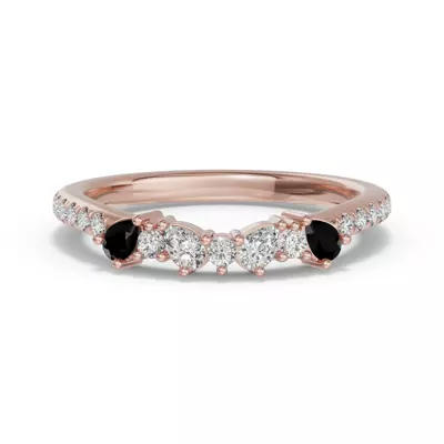 Papillon Pavé Black Diamond Band