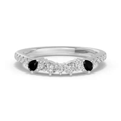 Papillon Pavé Black Diamond Band