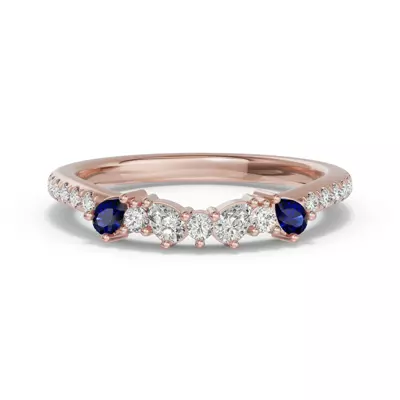 Papillon Pavé Sapphire Band