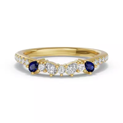 Papillon Pavé Sapphire Band