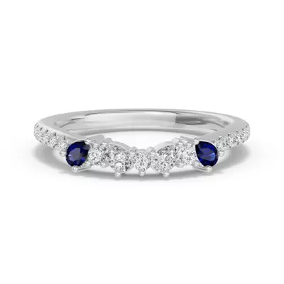 Papillon Pavé Sapphire Band