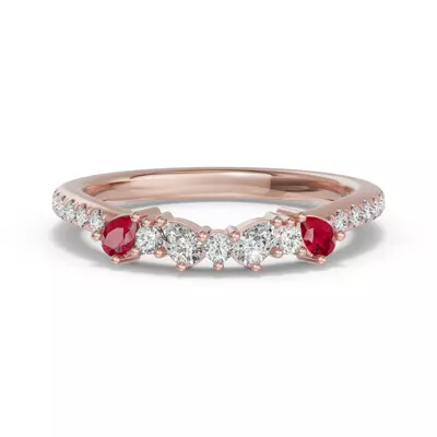 Papillon Pavé Ruby Band