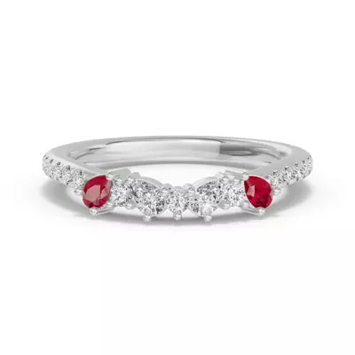 Papillon Pavé Ruby Band