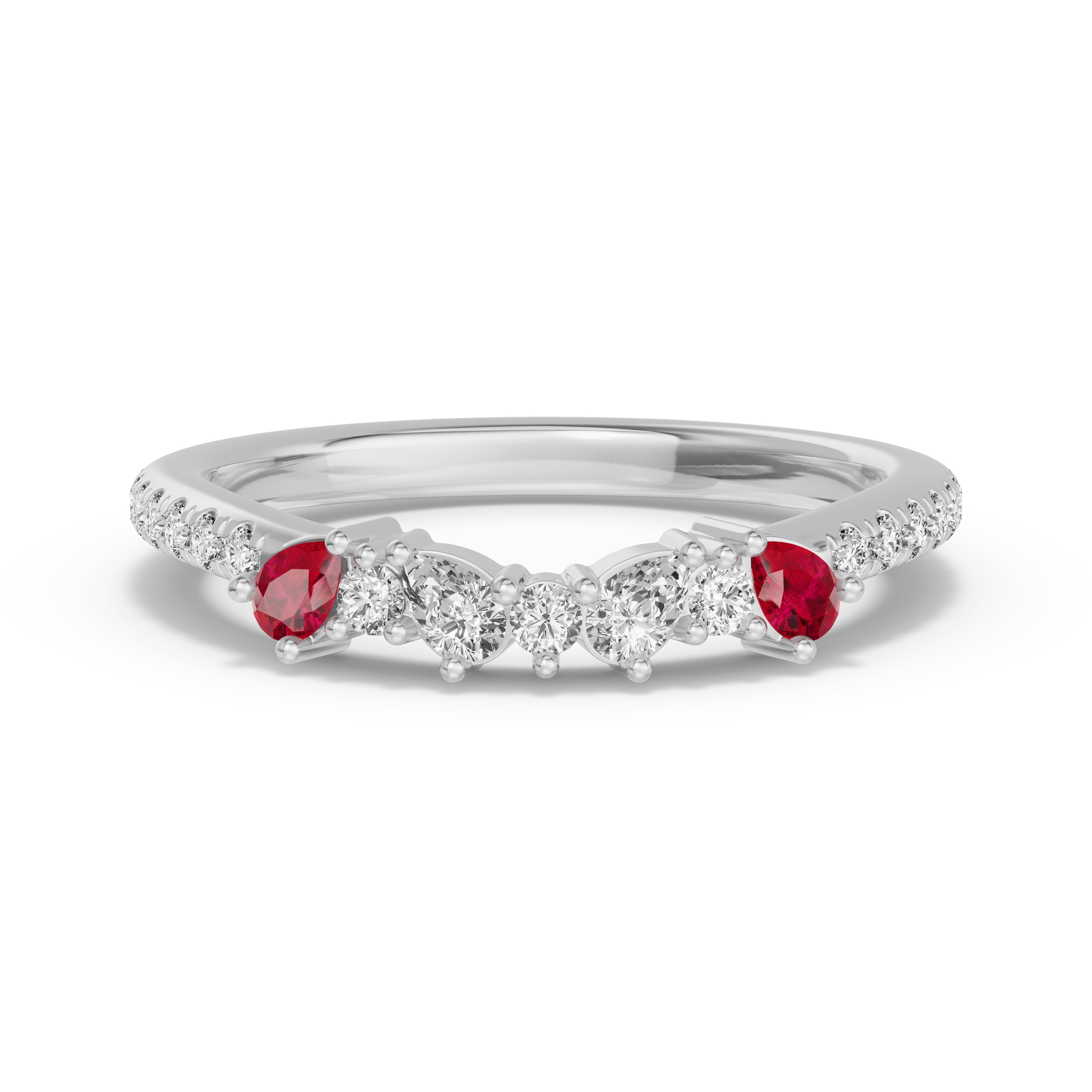 Papillon Pavé Ruby Band