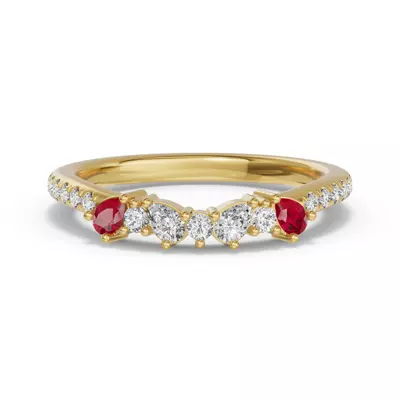 Papillon Pavé Ruby Band