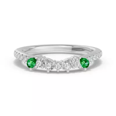 Papillon Pavé Tsavorite Band