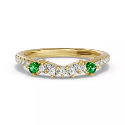 Papillon Pavé Tsavorite Band