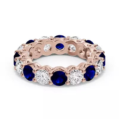 Unity Prong Sapphire & Lab Diamond Eternity Band (4.80 ct. tw.)