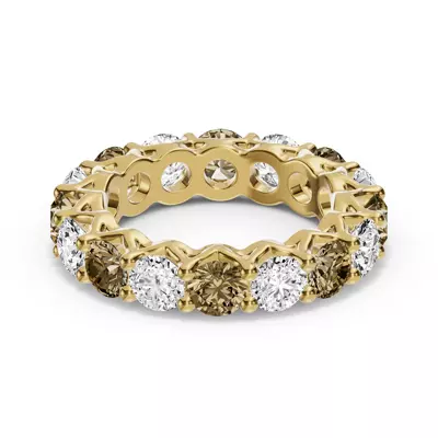 Unity Prong Champagne Diamond Eternity Band (4.80 ct. tw.)