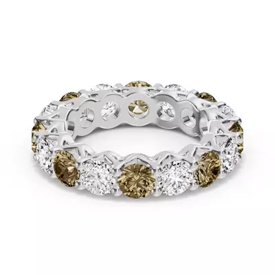 Unity Prong Champagne Diamond Eternity Band (4.80 ct. tw.)