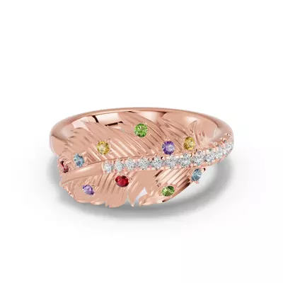 Feather Drift Lab Diamond & Gemstone Ring