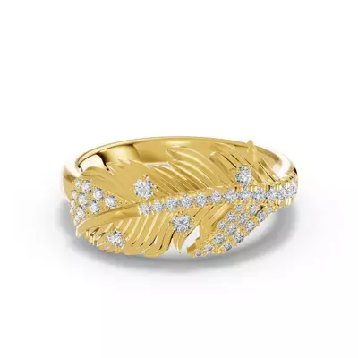 Feather Soar Lab Diamond Ring