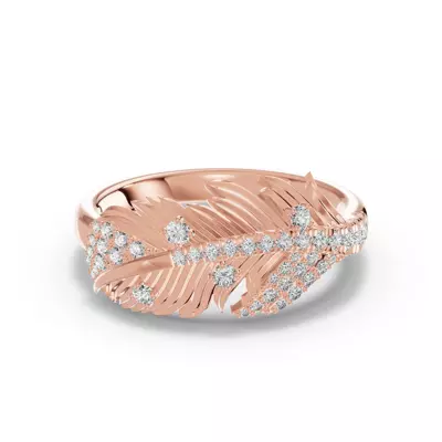 Feather Soar Diamond Ring