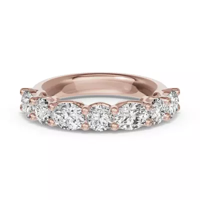 Oval & Round Unity Prong Lab Diamond Band (1.50 ct. tw.)