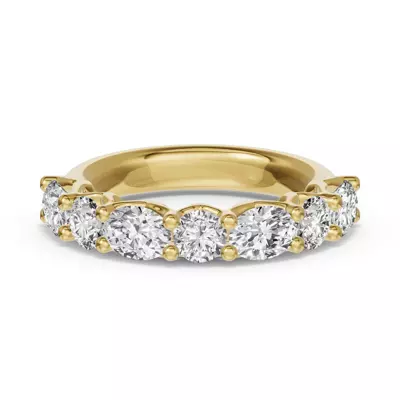 Oval & Round Unity Prong Diamond Band (1.50 ct. tw.)