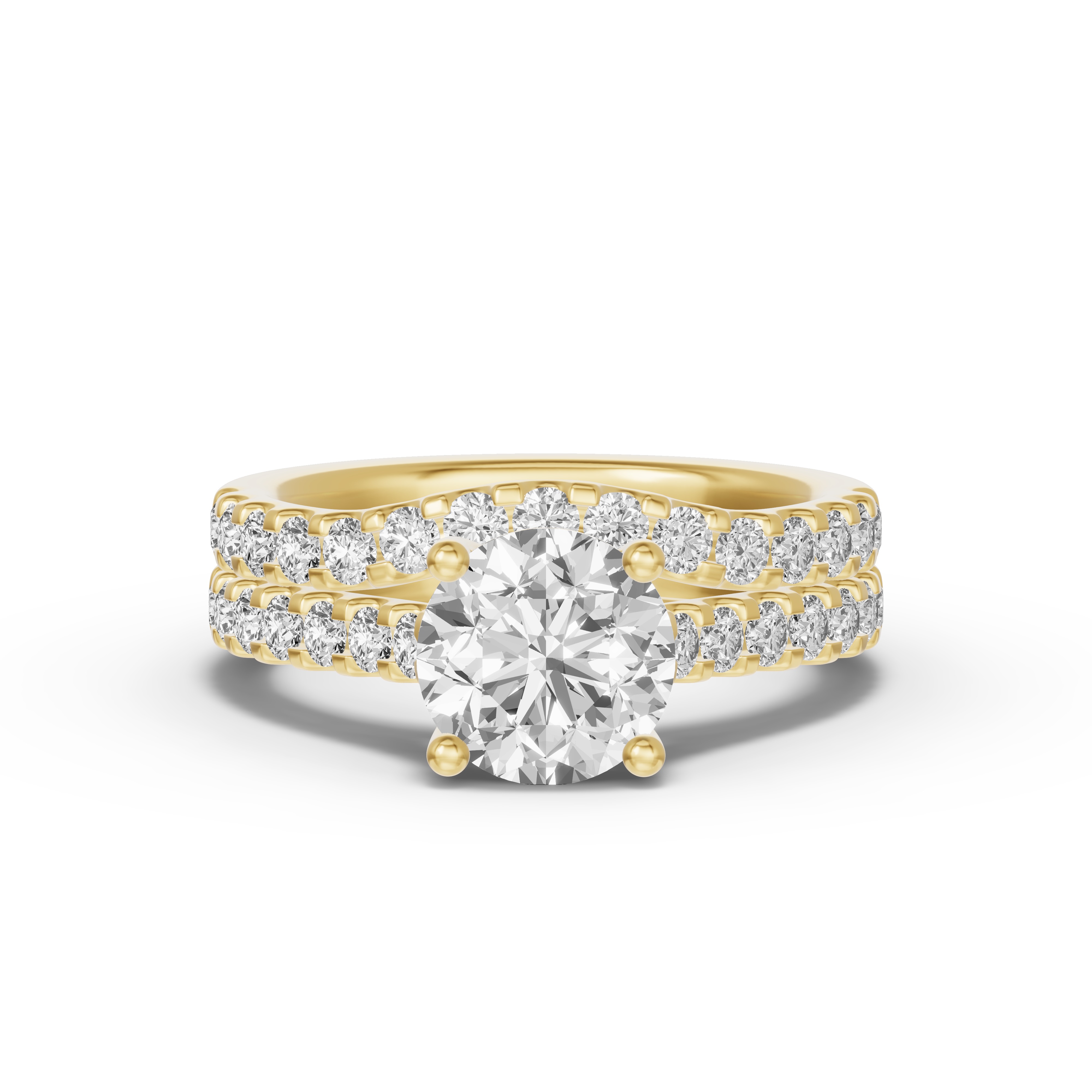 Trevi Contoured Pavé Lab  Band (2.2mm)