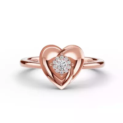 Spira Pavé Halo Heart Ring