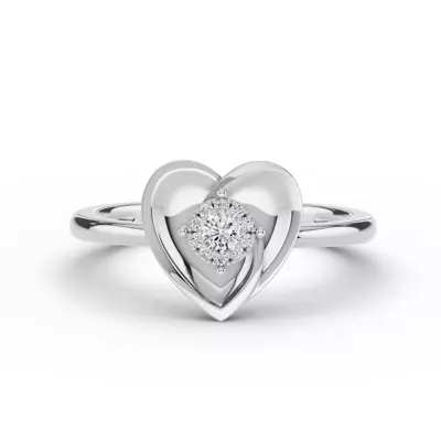 Spira Pavé Halo Heart Ring