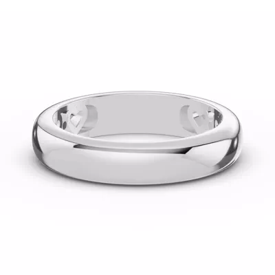 Inner Hearts Cutout Silver Band